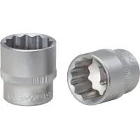 Ks Tools 911.3987-E, doppen, 3/8 inch, metrisch, 1 kop, 18,20 mm, chroomvanadiumstaal