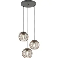 Eglo Hanglamp 3x E27 | Almanzora | Rond | Zwart