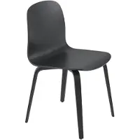 Muuto Visu Chair stoel houten onderstel zwart