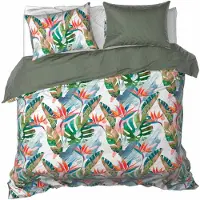 De Witte Lietaer Dekbedovertrek Barbados Treetop Satijn-260 x 200 / 220 / 240 cm | Extra Breed