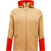 Peak Performance Vest Men Rider Essentials Midlayer Zip Hood Sierra Sand Solar Burst-L