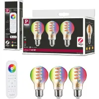 Paulmann Set Filament 230 V LED-gloeilamp 3x470lm 3x6,3W RGBW+ dimbaar Goud