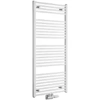 Aqualine Direct Badkamerradiator met zij aansluiting 60x132cm, wit