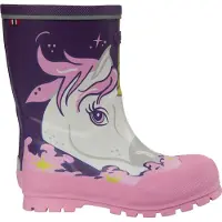 Viking Gummistiefel - Jolly - Lila/Multi m. Einhorn - - 34 - Gummistiefel