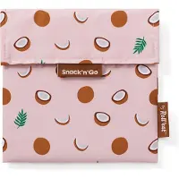 Roll'Eat Snack'n'Go Fruits Coconut - Herbruikbaar Boterhamzakje en Snackverpakking - Sluiting met klittenband - BPA-vrij - Waterdichte binnenlaag - Wasbaar tot 60°C