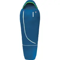 Grüezi Bag - Biopod Wolle Kids World Traveller - Kinderslaapzak bis 170 cm Körpergröße - 140-190 x 65 x 45 cm, blauw