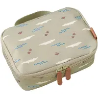 Fresk Kleine Koeltas Kind 2.5 L– Lunchtas Jongens – Thermische Lunch Koeltas - Met Bestekvak - Waterafstotende Lunchtas - Groen - Crocodile