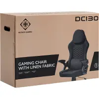 Deltaco Gaming DC130 - Bureaustoel - Gaming stoel - Linnen bekleding - Volledig verstelbaar - Zwart