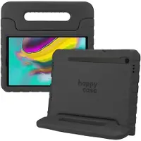 HappyCase Kinder Tablethoes Geschikt voor Samsung Galaxy Tab S5e | Kindvriendelijke Hoes | Beschemhoes | Kinderhoes | met Handvat en Standaard | Zwart