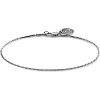 Lucleon Essentials | 1 mm Zilverkleurige Armband met Rechthoekige Venetiaanse Schakels