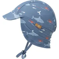 Fresk UV 50+ Zonnehoed voor kinderen 74 – Beschermende Reishoed – Hoofdbescherming Jongens - Blauw - Shark