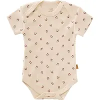 Fresk Romper met Korte Mouwen 6-12 m - Babykleding - Biologisch Katoen - Ecru - Berries