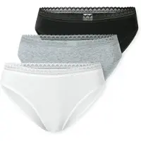 Schiesser Slip grijs gemêleerd / zwart / wit
