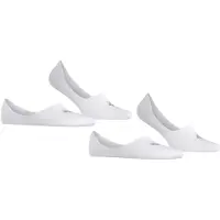 Burlington Everyday 2-Pack onzichtbar eenkleurig katoen multipack footies heren wit - maat 41-42