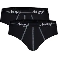 Sloggi Slip 'Blue Start' smoky blue / zwart / wit