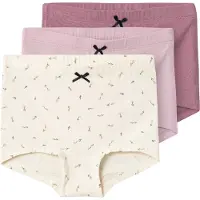 Name it Onderbroek crème / lila / donkerlila