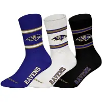 NFL Sokken ' NFL Baltimore Ravens Crew ' lila / zwart / wit