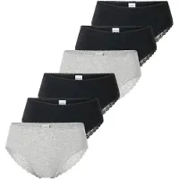 Schiesser Slip grijs gemêleerd / zwart