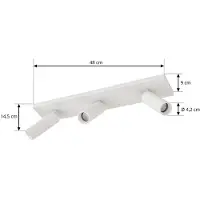Arcchio Plafondlampe , Brinja Slim, dimbare, Wit, Gang / Hal, Aluminium, Modern