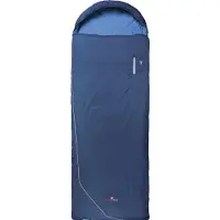 Grüezi Bag - Biopod Wolle Camp Cotton Comfort - Synthetische slaapzak bis 191 cm Körpergröße - 225 x 80 cm, blauw