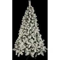 FÉÉRIC LIGHTS AND CHRISTMAS Windy Peak kunstkerstboom - 180 cm - groen - besneeuwd - Ø 104 cm - 487 tips - metalen voet