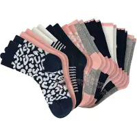 Schiesser Sokken navy / grijs gemêleerd / oudroze / wit
