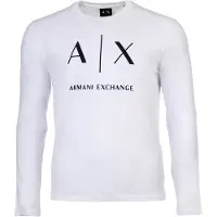 Armani Exchange Shirt zwart / wit