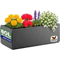 Casaria Bloempot Ethica Antraciet plastic 80x36x36cm