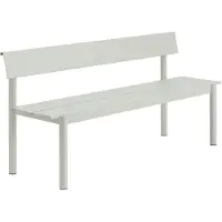 Muuto Linear Steel bank met rugleuning Grey, 170x34 cm