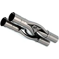 Borla Universal Hydroformed Switchfire X-Pipe 3in ID 3in OD Outlets W/ Notches