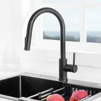 CECIPA MAX Keukenkraan Met Uittrekbare Uitloop - Keuken kranen van roestvrij staal - Handdouche - Keukenkraan Uittrekbaar – Keukenmengkraan - Zwart