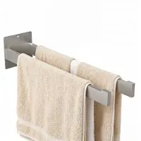 Auralum Max Handdoekrek - Handdoekrek Badkamer - Handdoekrek - 2-armig - 40 CM - Zilver