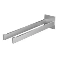 Auralum Max Handdoekrek - Handdoekrek badkamer - Handdoekhouder - 2-armig - Hangend -Zilver