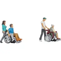 Noch 36552 N Rolstoelgebruikers figuren Geverfd, Staand, Zittend