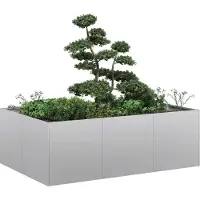 vidaXL Plantenbak 120x80x40 cm gegalvaniseerd staal