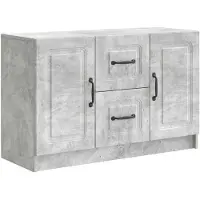 vidaXL Dressoir met lade Betongrijs 89 x 34,5 x 57 cm Bewerkt hout