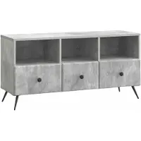 vidaXL TV Kast met lade Betongrijs 102 x 34,5 x 50 cm Bewerkt hout