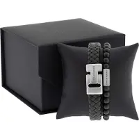 Steel & Barnett Armbanden Giftset - Duo Black Zwart heren