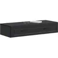 vidaXL Wandgemonteerde Zijtafel Zwart 87,5 x 34,5 x 17 cm Bewerkt hout
