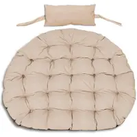 AIO Factory Tuinkussen 120 cm voor hangstoel, ooievaarsnest, waterdicht, cappuccino