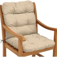 Beautissu Flair NL – Tuinkussen Lage Rug Natuur – 100x50 cm – Zitkussen Matraskussen voor Tuin Meubelen