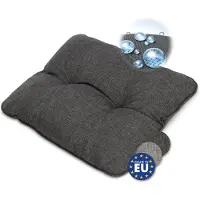 Beautissu BeauFlair – Outdoor Lounge Rugkussen 60x40cm – Tuinkussen 12cm dik – Hoes Vuil & Waterafstotend – Antraciet
