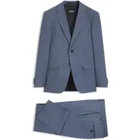 BOSS Tweedelig slim-fit pak met dessin van stretchwol Maat 46