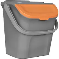 Stefanplast Stapelbare afvalbak ‘Basta’ - Oranje - Sterk & Ruimtebesparend - Afval scheiden