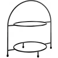 Aps Etagère - Serveerstandaard - Antislip - Metaal - Zwart - Ø 27 cm - Ø 18 cm - Voor Horeca
