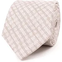 Tresanti | GUERALDO | Silk tie with a rough check pattern | Beige