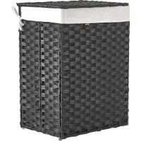Beliani MUCUBAJI - Wasmand - Zwart - 83 l - Polyester