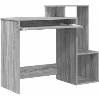 vidaXL Bureau Grijs Sonoma 106 x 41 x 88.5 cm Bewerkt hout