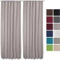 Beautissu Set van 2 Isolerende Gordijnen met Plooiband Amelie TK - Thermische Gordijnen Kant en Klaar Verduisterend 140x245cm Grijs - Koude Bescherming & Warmte Isolerend