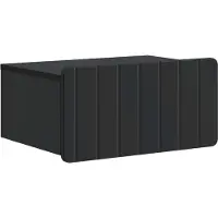 vidaXL Muurbevestigde Nachttafel Zwart 49 x 34,5 x 24 cm Bewerkt hout